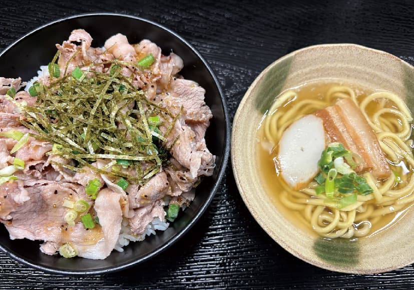 あぐー塩豚丼定食
