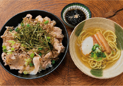 あぐー塩豚丼定食